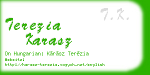 terezia karasz business card